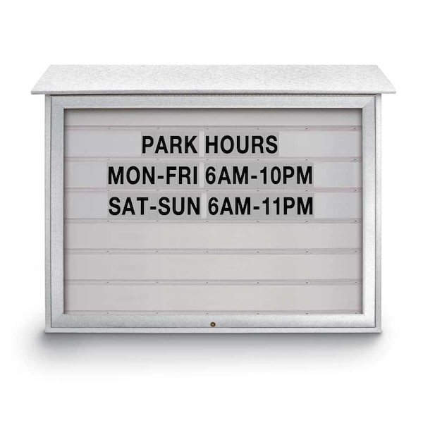 Indoor Enclosed Combo Board, 72"x36", Bronze Frame/Black & Cloud